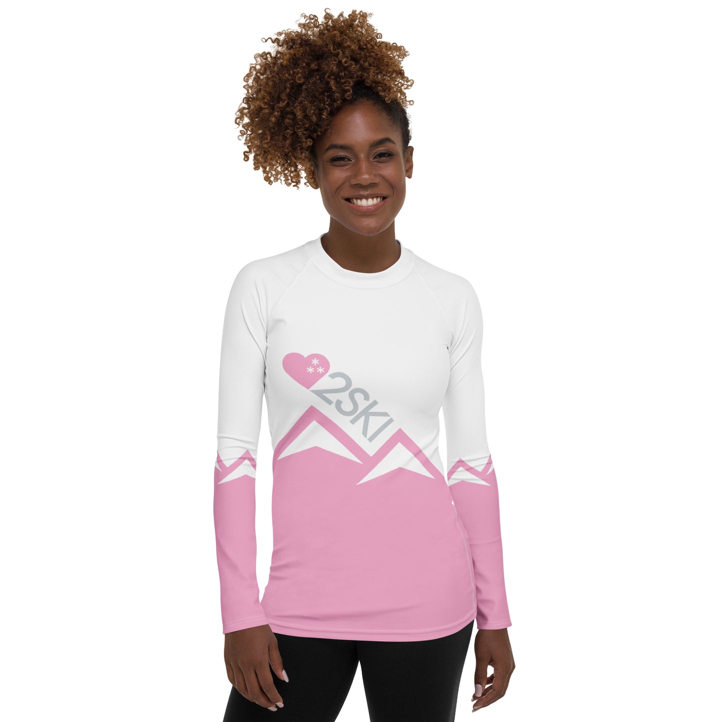 CS0027 - 02008 - AOP LOVE2SKI Women's Rash Guard