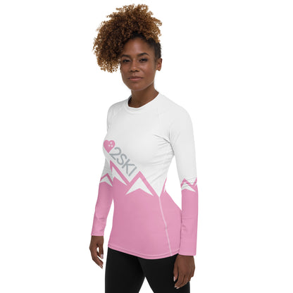 CS0027 - 02008 - AOP LOVE2SKI Women's Rash Guard