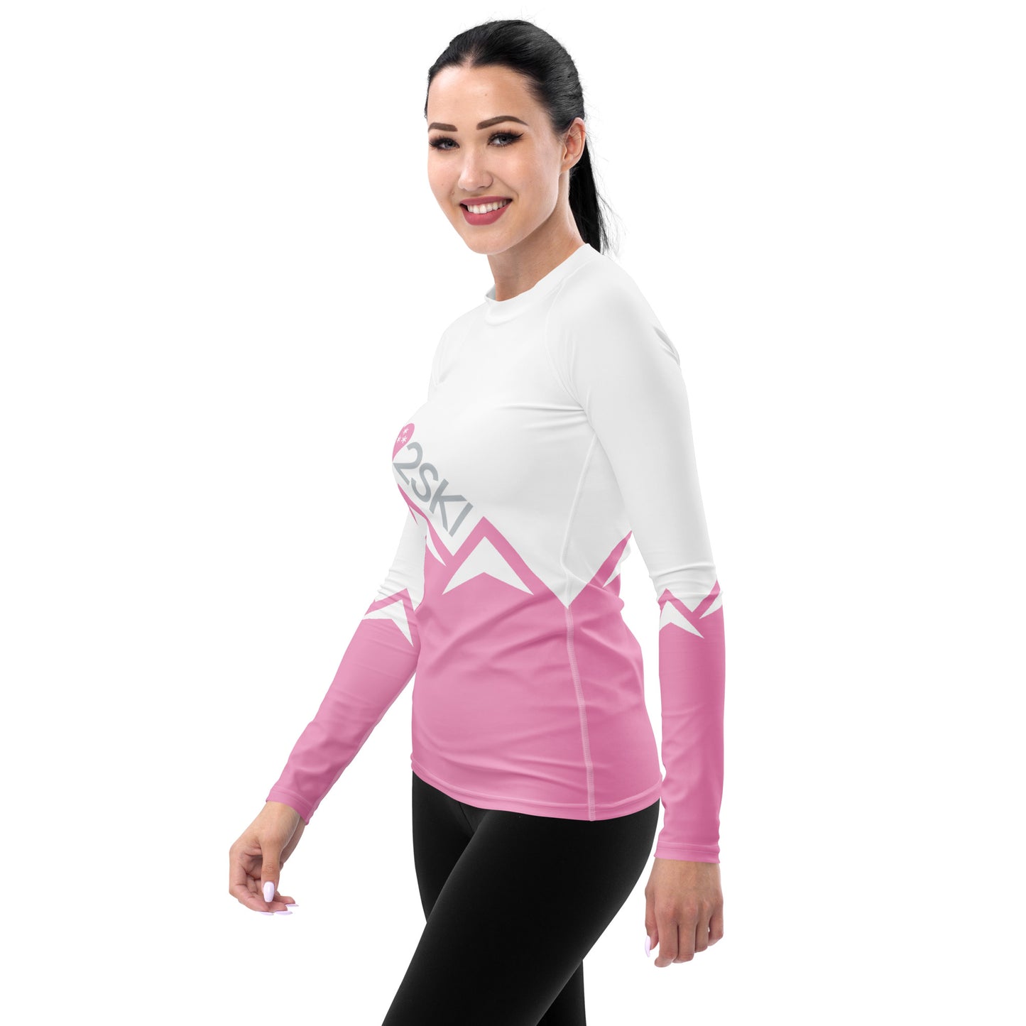 CS0027 - 02008 - AOP LOVE2SKI Women's Rash Guard