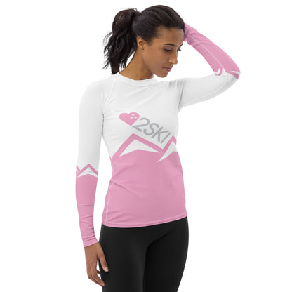 CS0027 - 02008 - AOP LOVE2SKI Women's Rash Guard