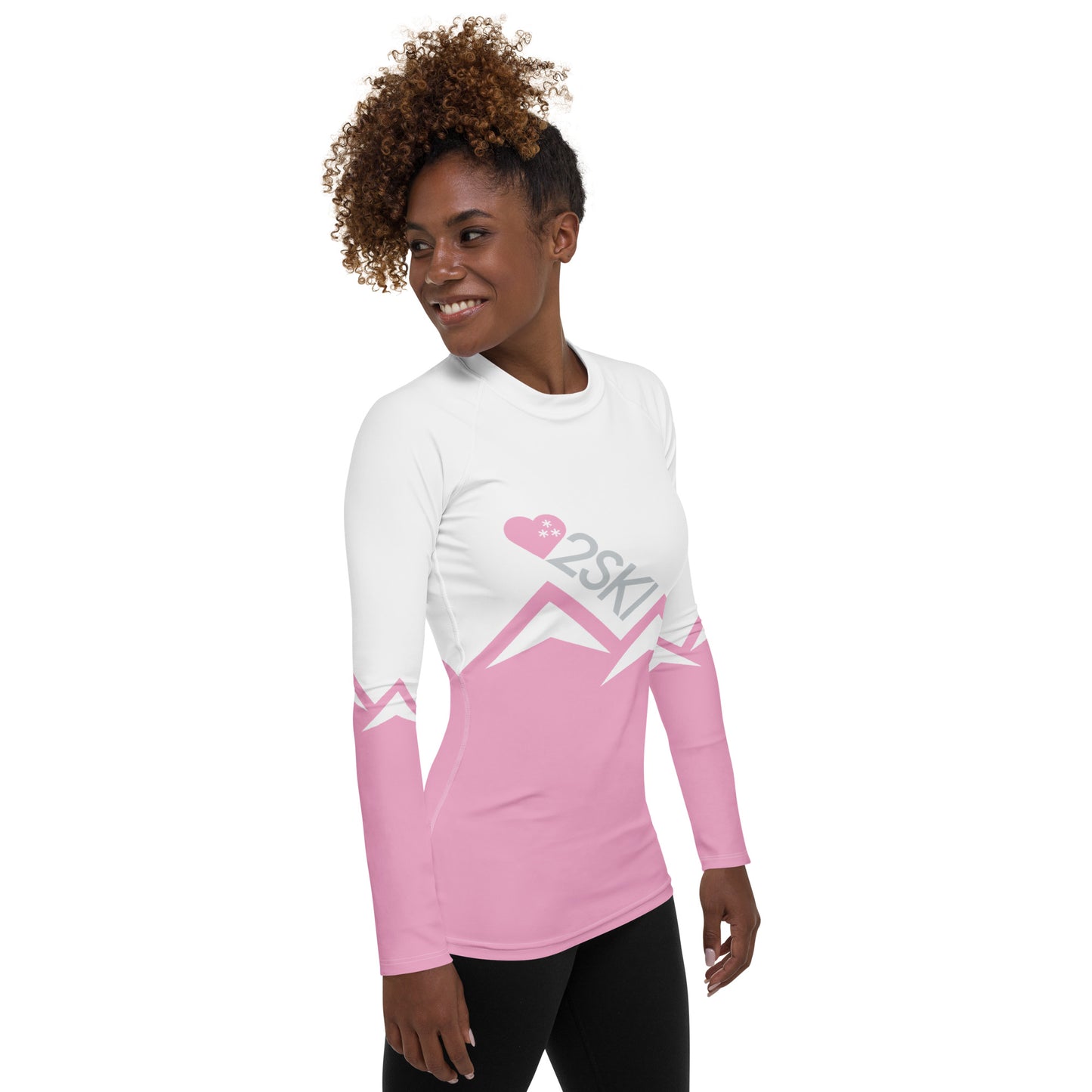 CS0027 - 02008 - AOP LOVE2SKI Women's Rash Guard