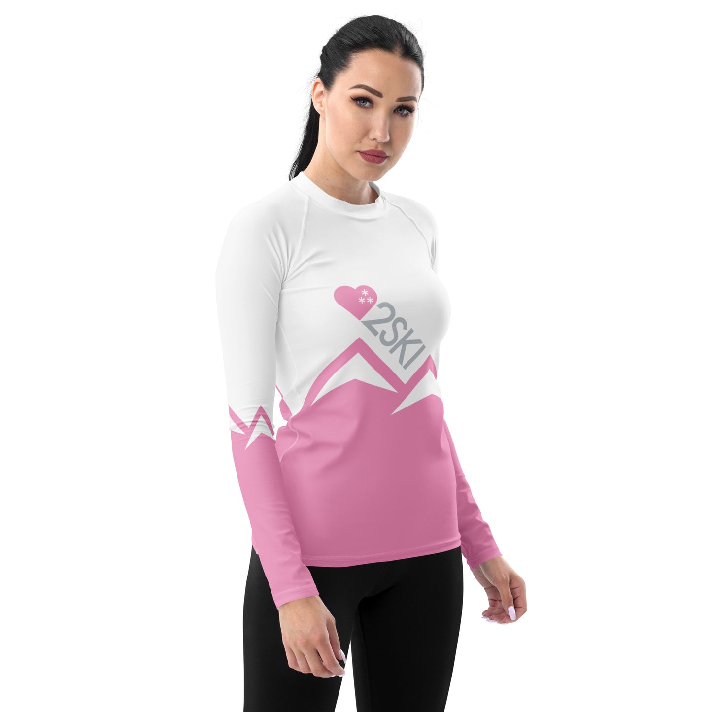 CS0027 - 02008 - AOP LOVE2SKI Women's Rash Guard