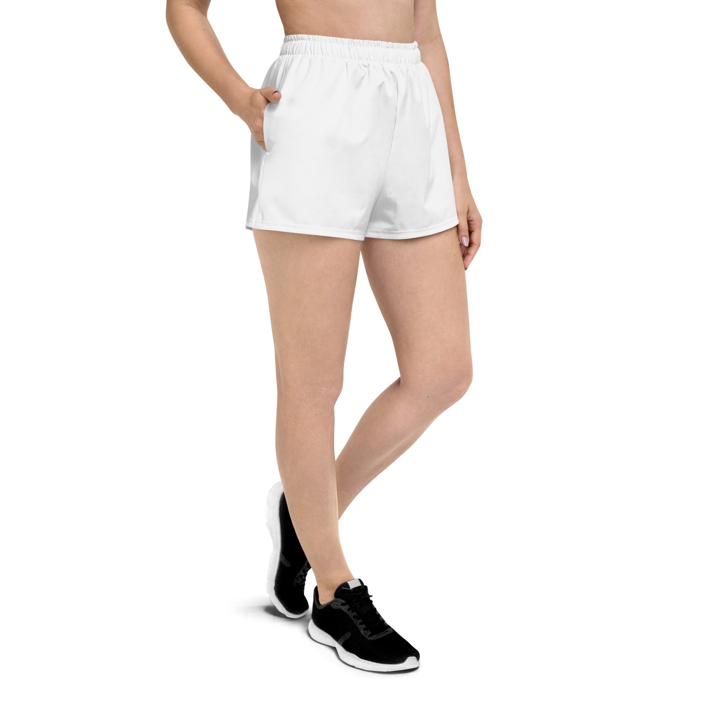 CS0027 - 02012 - LOVE2SKI Women’s Recycled Athletic Shorts (Matching White)