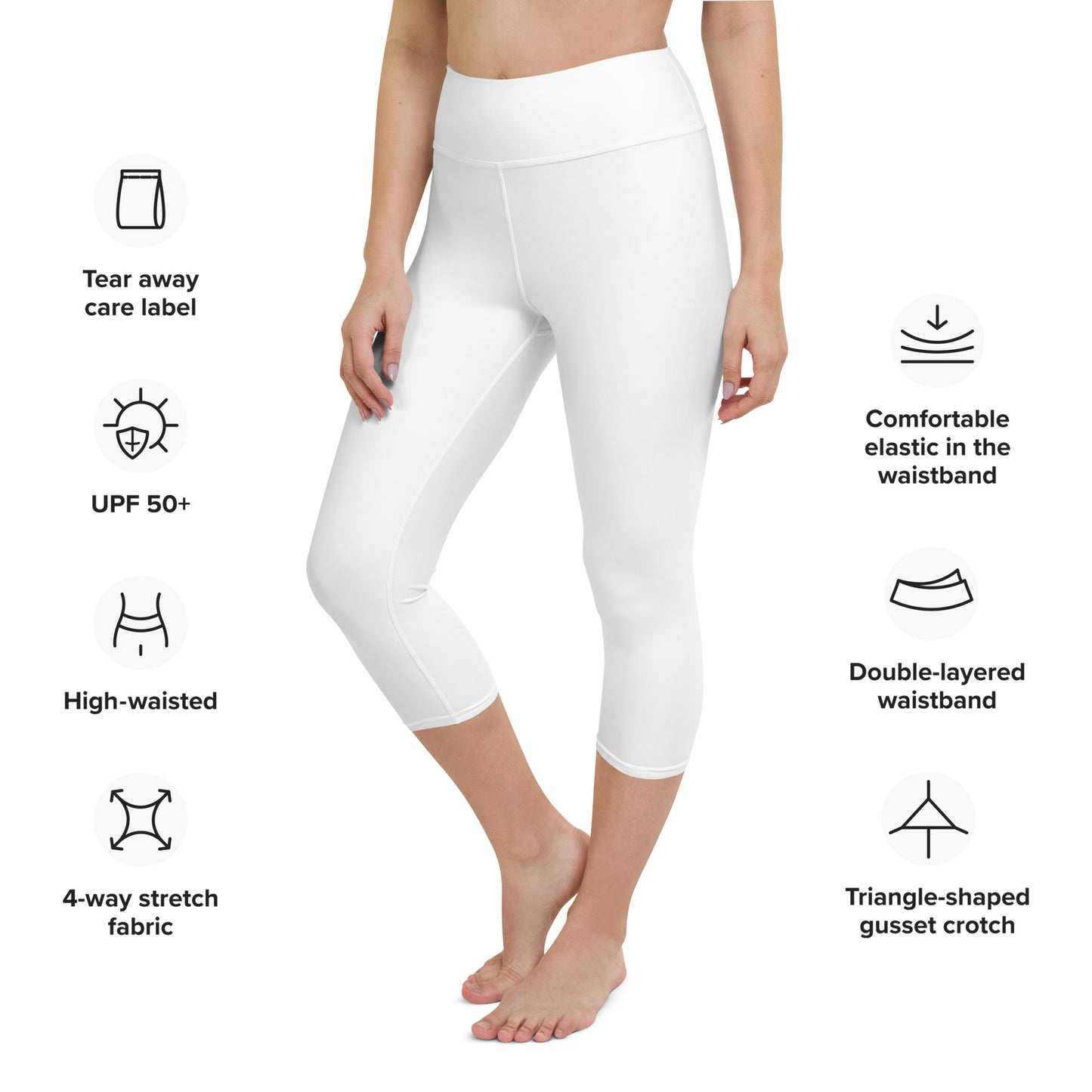 CS0027 - 02013 - LOVE2SKI Yoga Capri Leggings (Matching White)