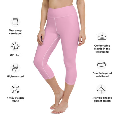 CS0027 - 02013 - LOVE2SKI Yoga Capri Leggings (Matching Pink)