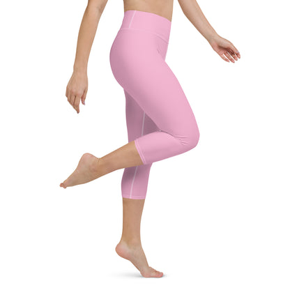 CS0027 - 02013 - LOVE2SKI Yoga Capri Leggings (Matching Pink)