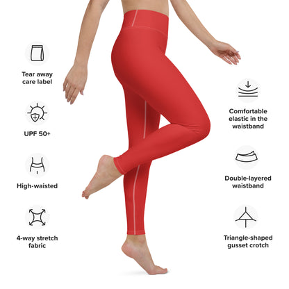 CS0039 - 02013 - Bumpin' and Jumpin' Yoga Leggings (Red)