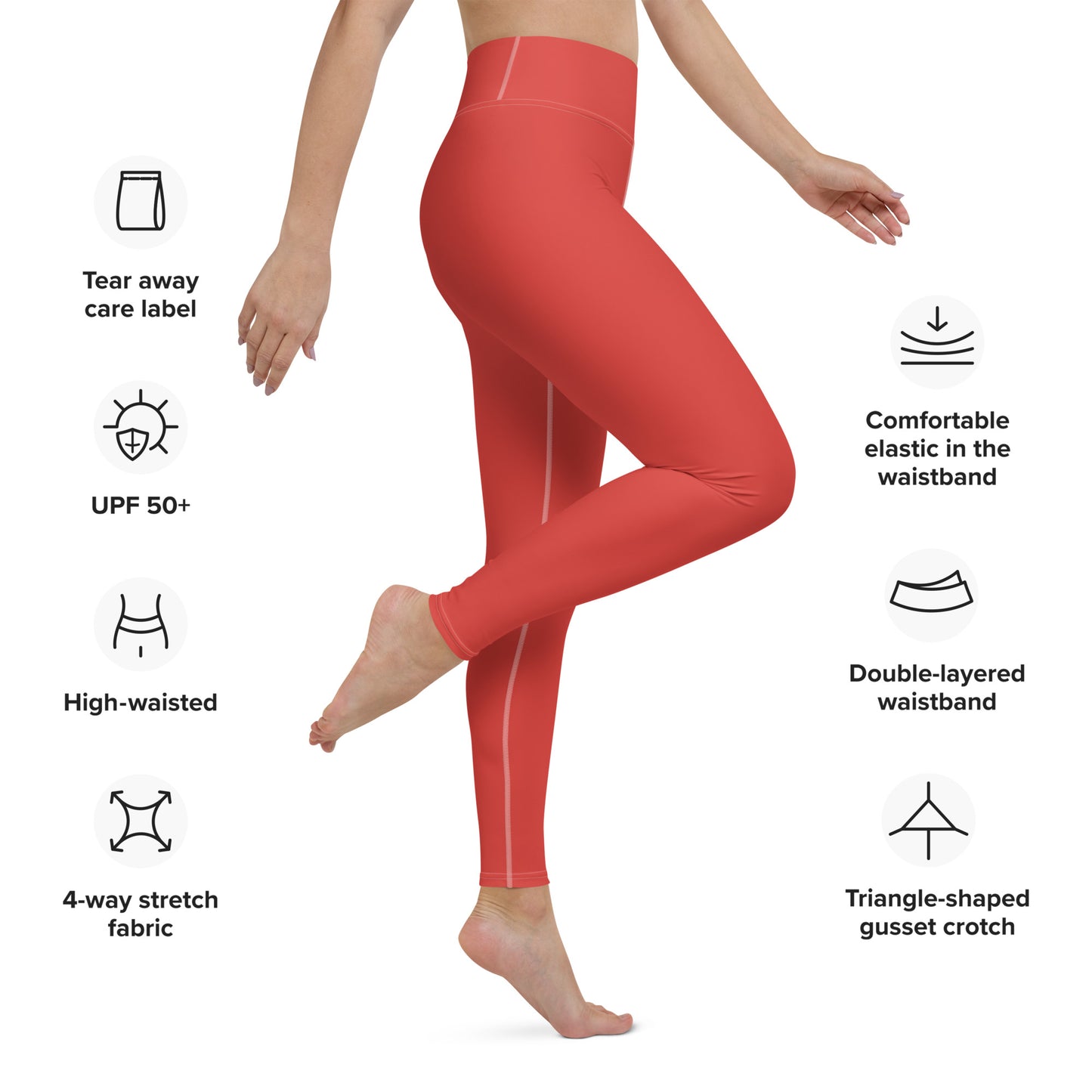 CS0030 - 02013 - SKI Tracks Yoga Leggings (Matching Red)