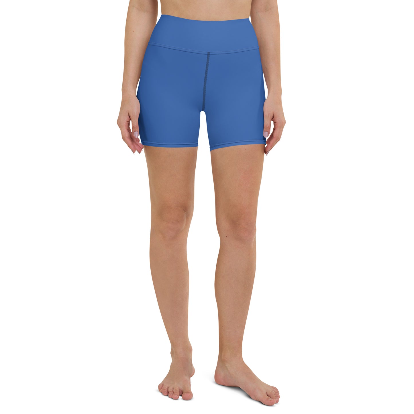 SSASC0027 - 02013 AOP Women's Yoga Shorts (Matching Blue)