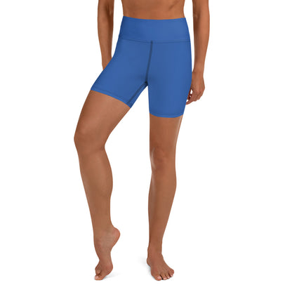 SSASC0027 - 02013 AOP Women's Yoga Shorts (Matching Blue)