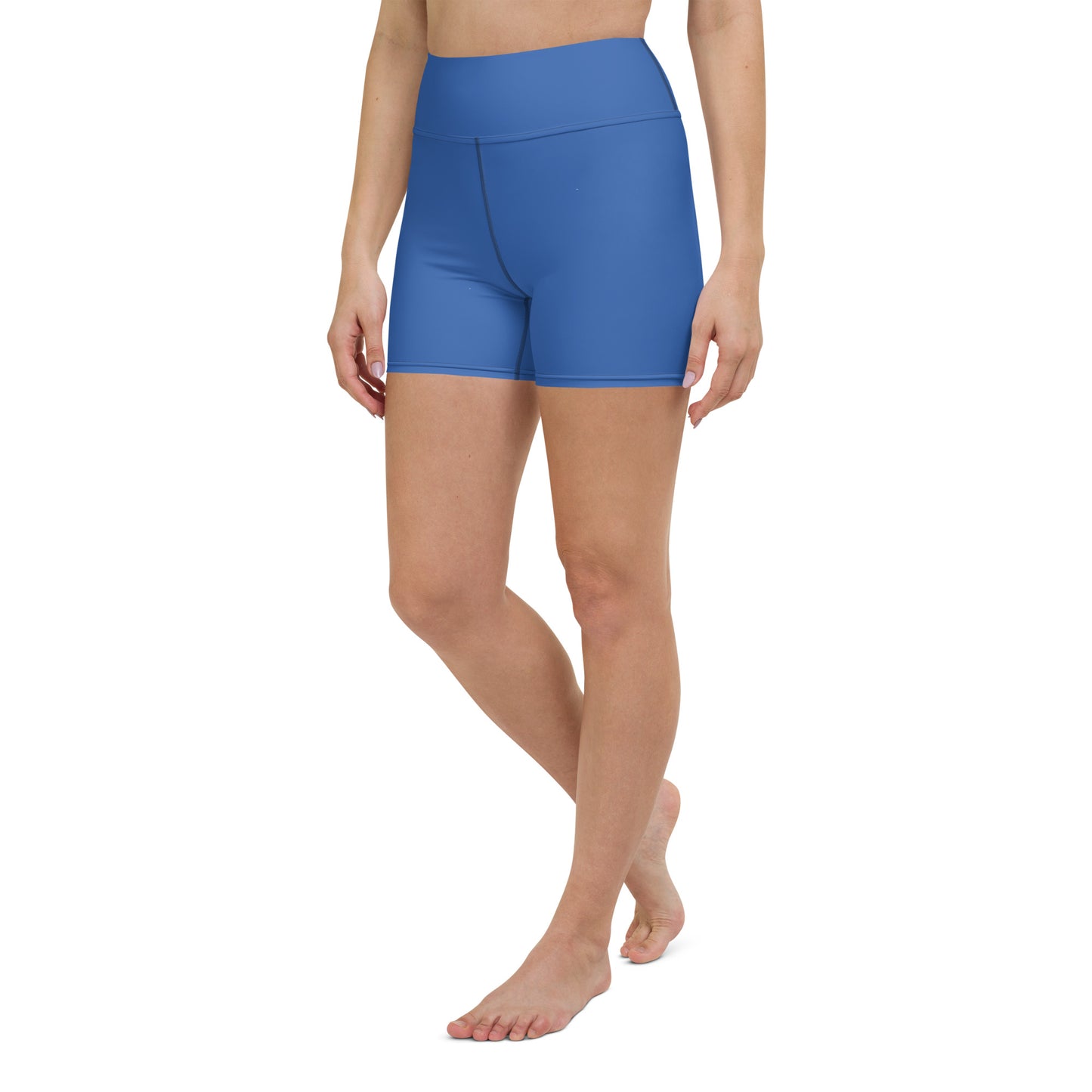 SSASC0027 - 02013 AOP Women's Yoga Shorts (Matching Blue)