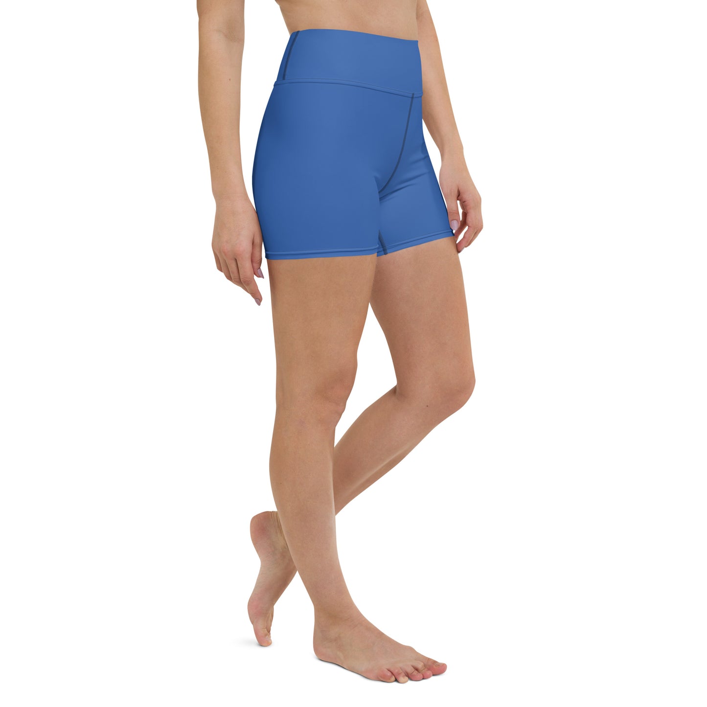 SSASC0027 - 02013 AOP Women's Yoga Shorts (Matching Blue)