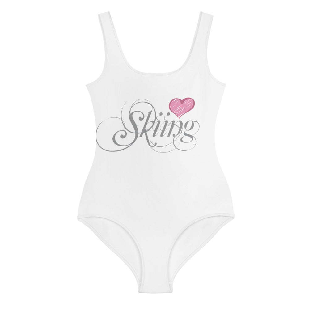 CS0047 - 03008 - AOP Love Skiing/Women's Youth Swimsuit