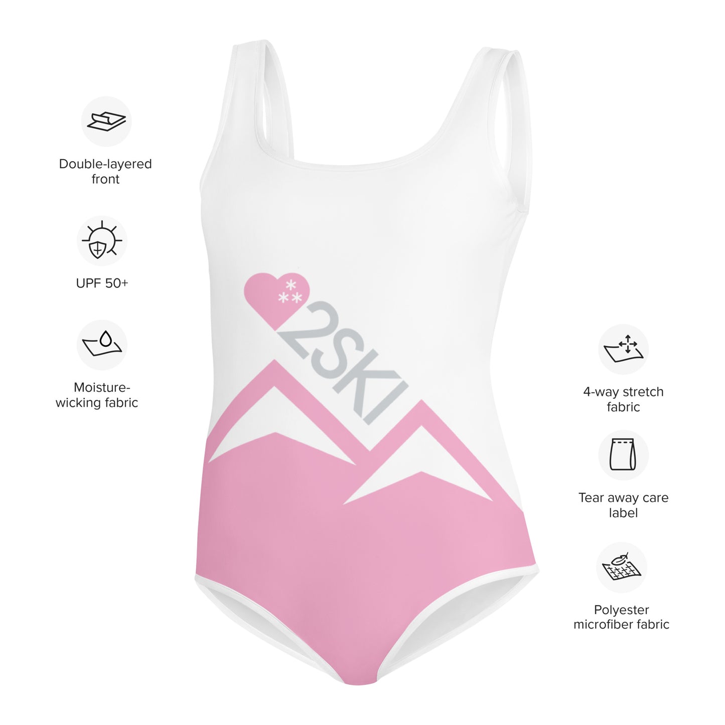 CS0027 - 03013 - AOP LOVE2SKI Youth Swimsuit