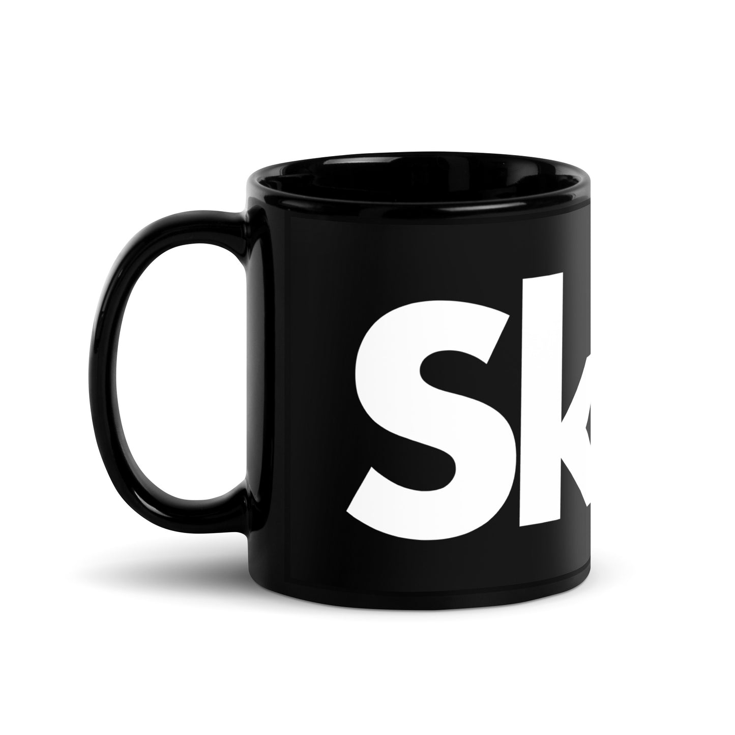 CS0020 - 06002 - Skier Black Glossy Mug