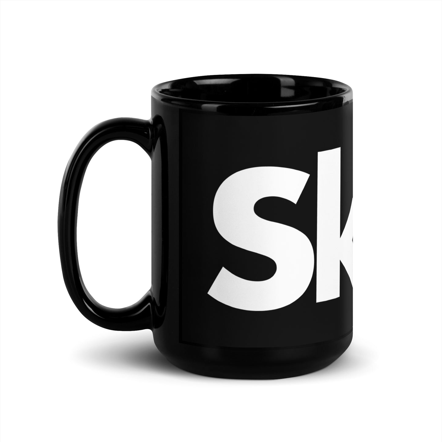 CS0020 - 06002 - Skier Black Glossy Mug