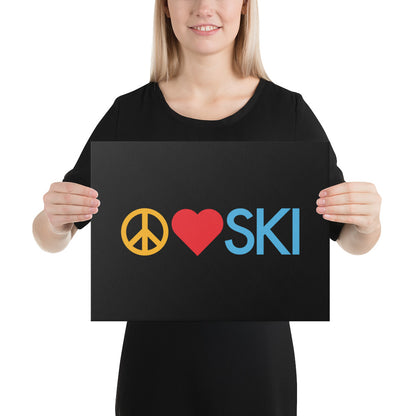 CS0026 - 06008 - Peace | Love | SKI Canvas