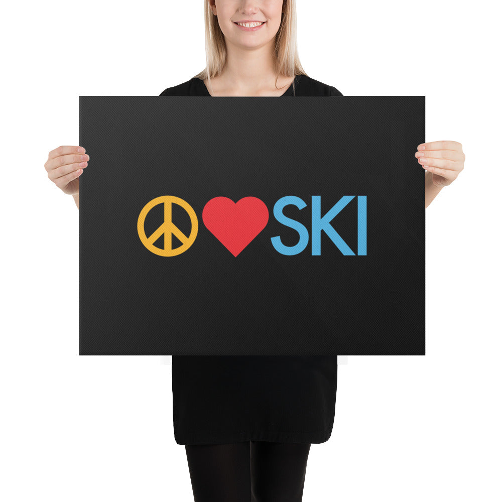 CS0026 - 06008 - Peace | Love | SKI Canvas