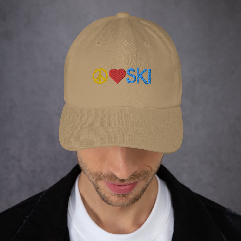 CS0026 - 04002 -  Peace | Love | SKI Dad hat