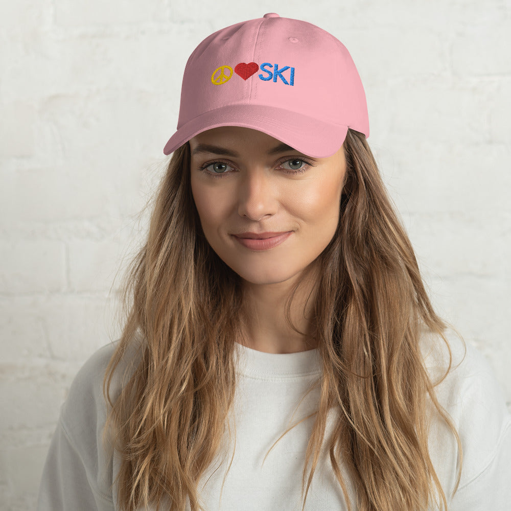 CS0026 - 04002 -  Peace | Love | SKI Dad hat