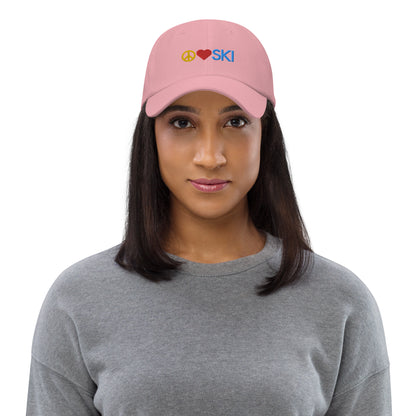 CS0026 - 04002 -  Peace | Love | SKI Dad hat