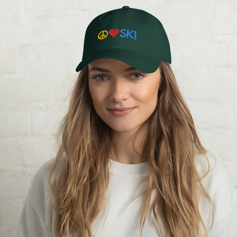 CS0026 - 04002 -  Peace | Love | SKI Dad hat