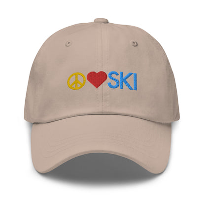 CS0026 - 04002 -  Peace | Love | SKI Dad hat