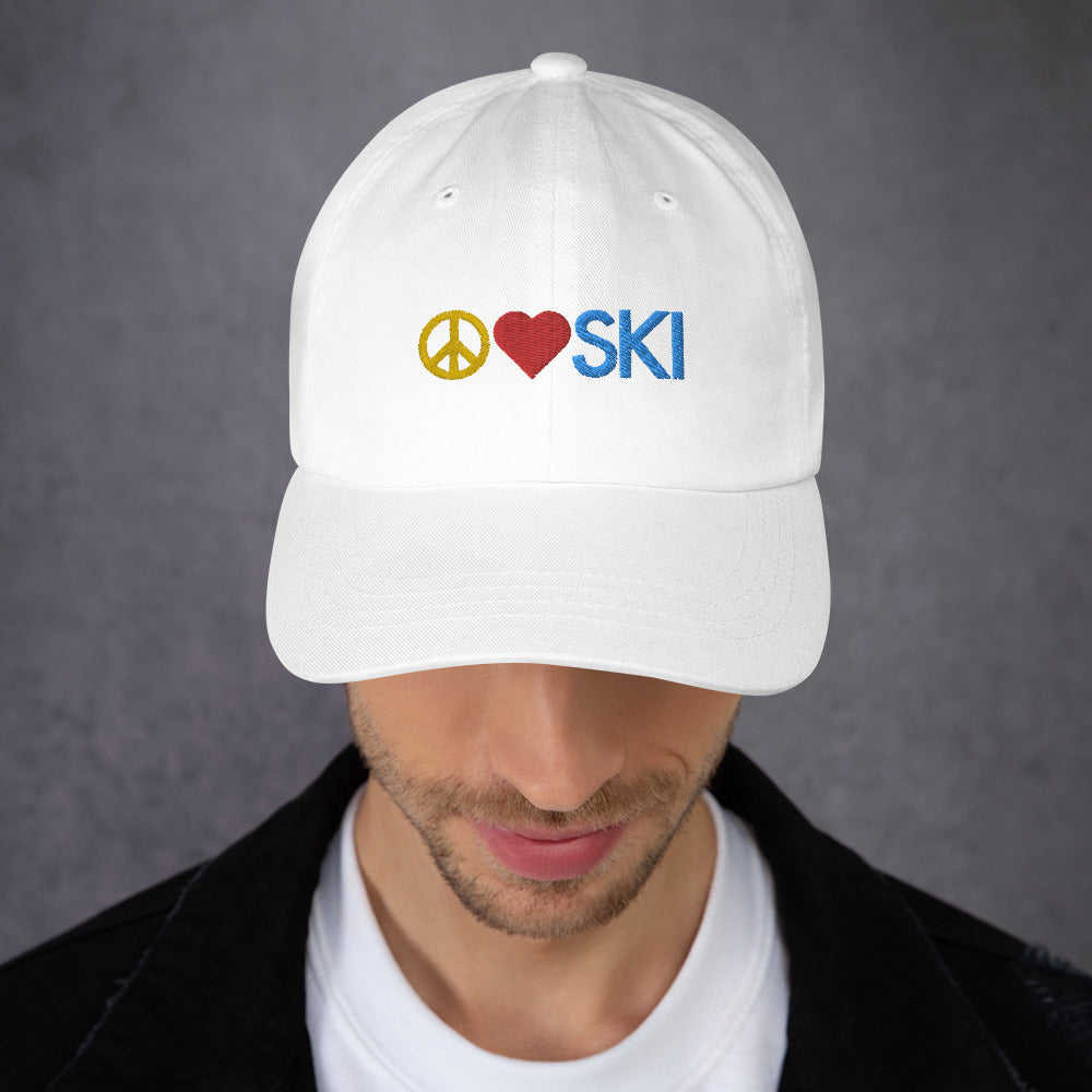 CS0026 - 04002 -  Peace | Love | SKI Dad hat