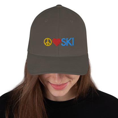 CS0026 - 04002 - Peace | Love | SKI  Structured Twill Cap