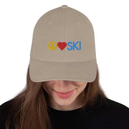 CS0026 - 04002 - Peace | Love | SKI  Structured Twill Cap