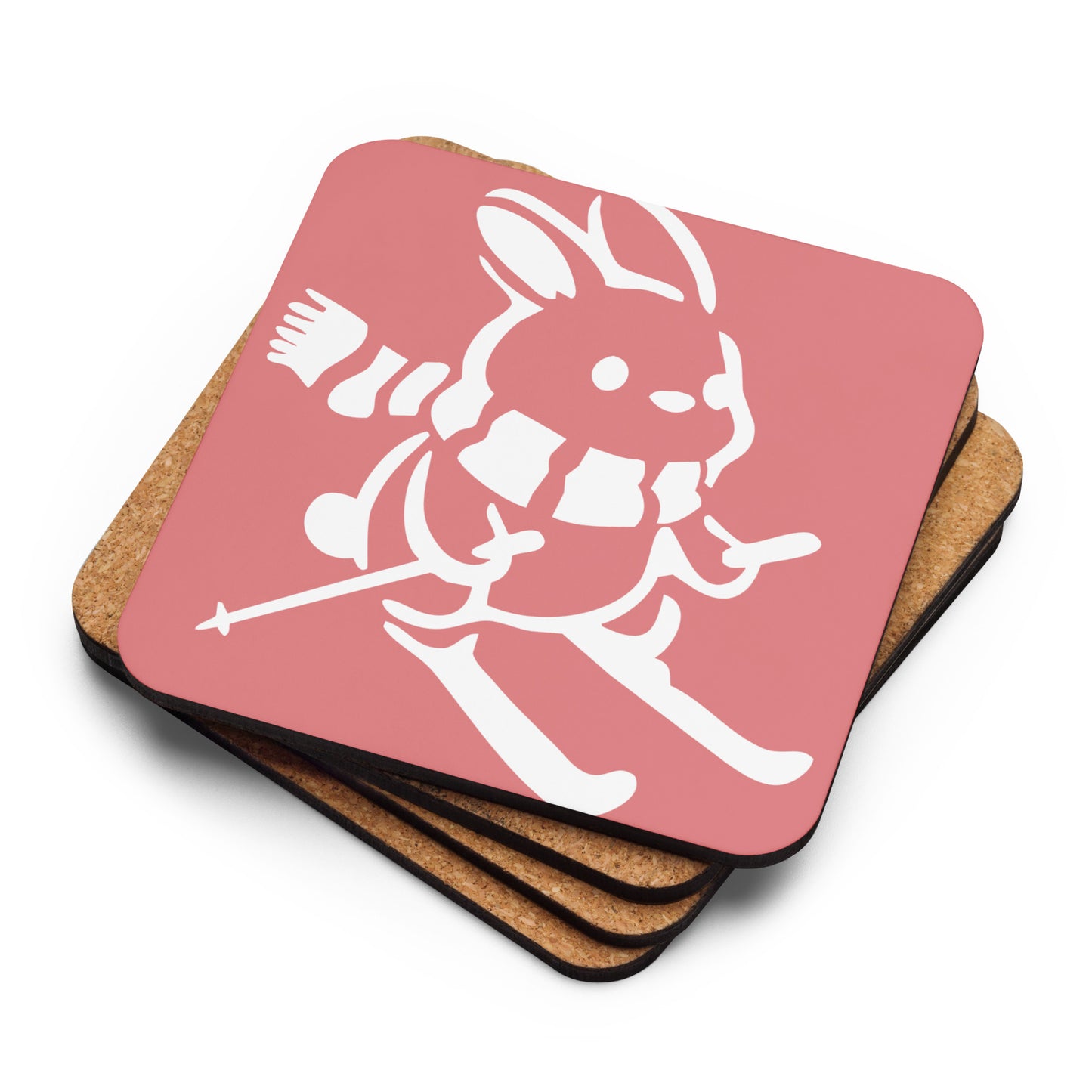 CS0011 - 06002 - Ski Bunny Cork-back coaster