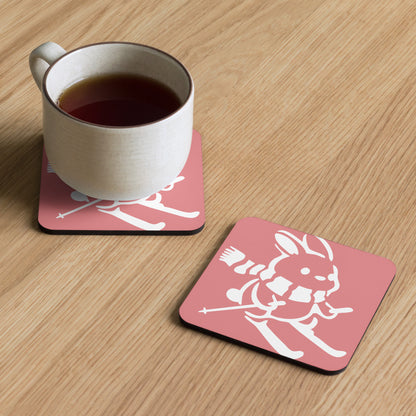 CS0011 - 06002 - Ski Bunny Cork-back coaster