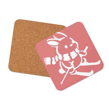 CS0011 - 06002 - Ski Bunny Cork-back coaster