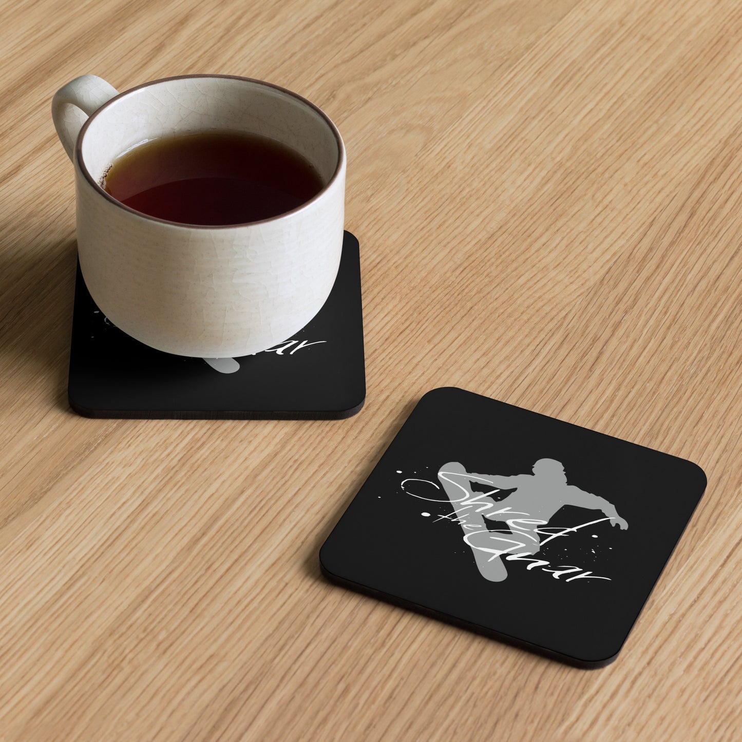 CS0021 - 06002 - Shred the Gnar Cork-back coaster