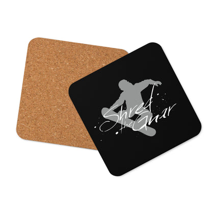 CS0021 - 06002 - Shred the Gnar Cork-back coaster