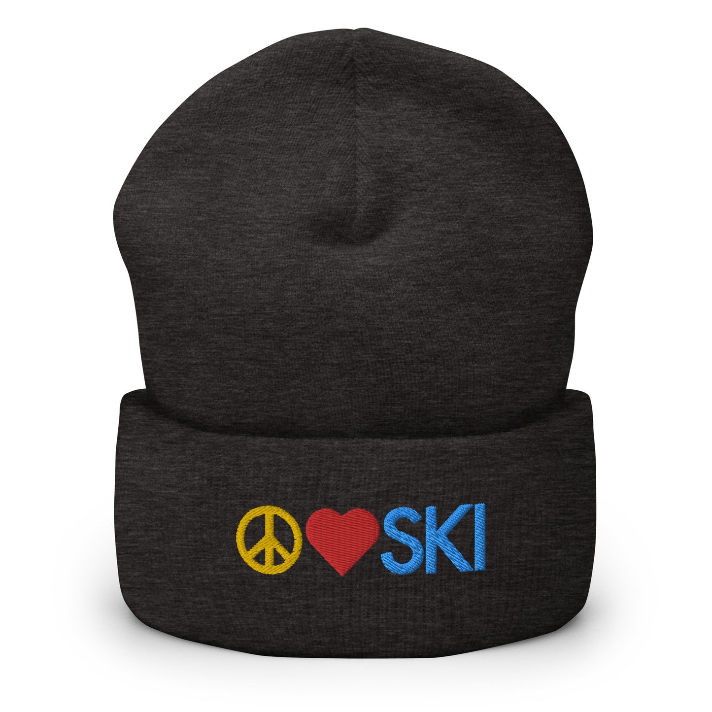 CS0026 - 04001 - Peace | Love | SKI Cuffed Beanie