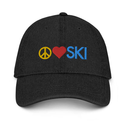 CS0026 - 04002 - Peace | Love | SKI Denim Hat