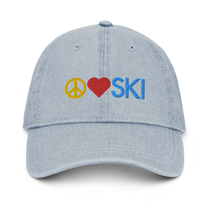 CS0026 - 04002 - Peace | Love | SKI Denim Hat