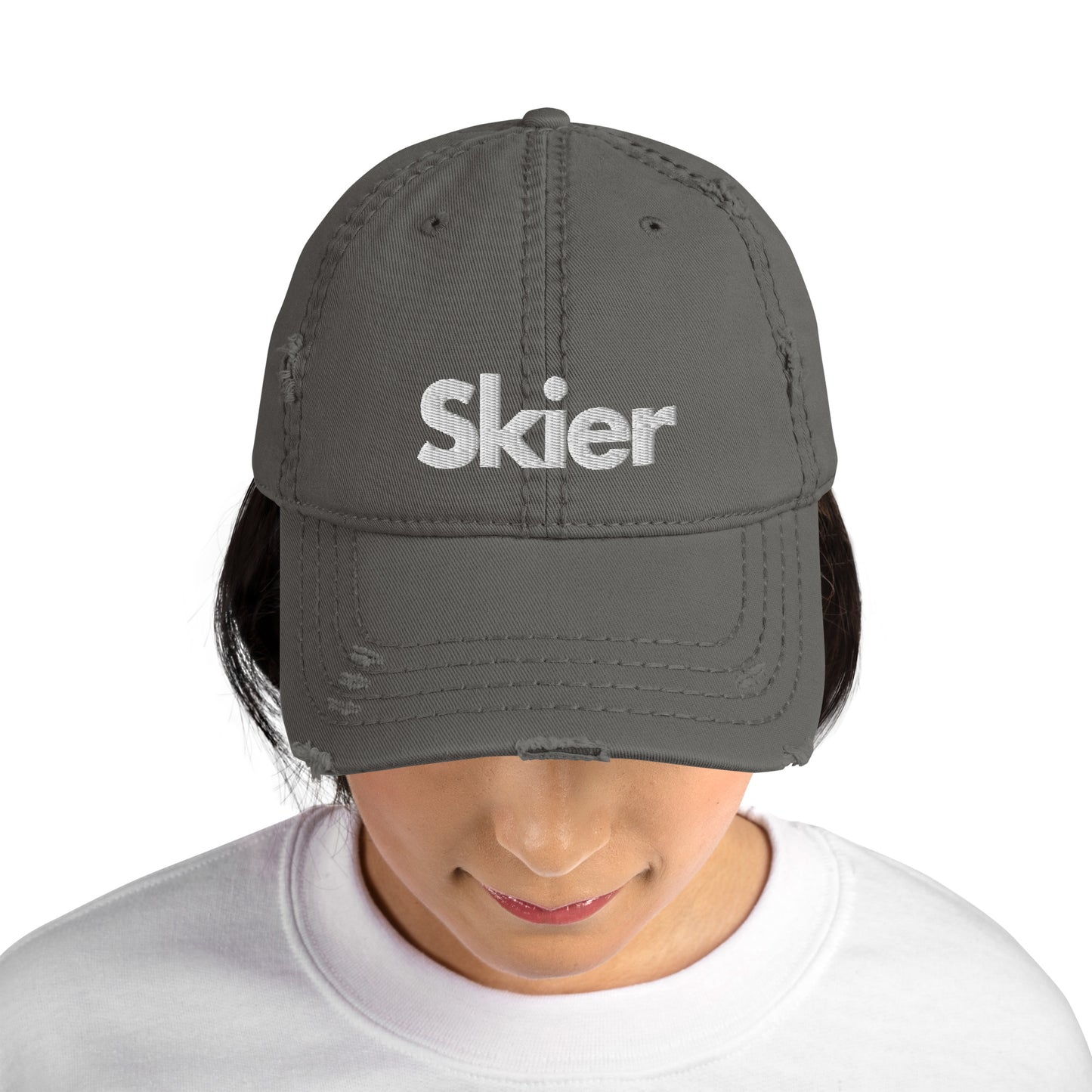 CS0020 - 04002 - Skier Distressed Dad Hat