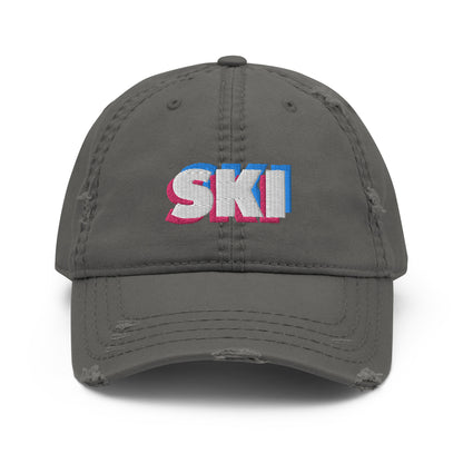 CS0058 - 04002 - 3D SKI Distressed Dad Hat