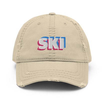 CS0058 - 04002 - 3D SKI Distressed Dad Hat