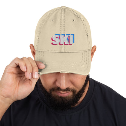 CS0058 - 04002 - 3D SKI Distressed Dad Hat