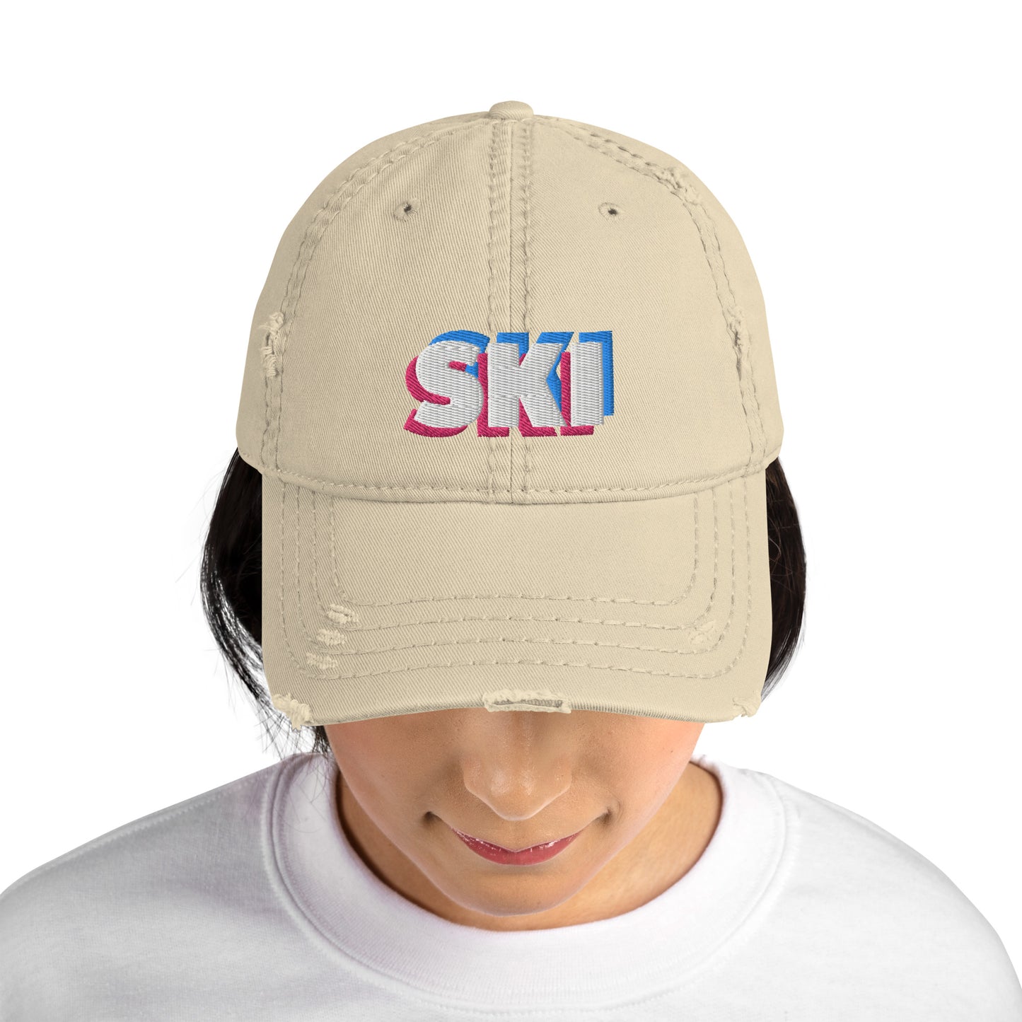 CS0058 - 04002 - 3D SKI Distressed Dad Hat