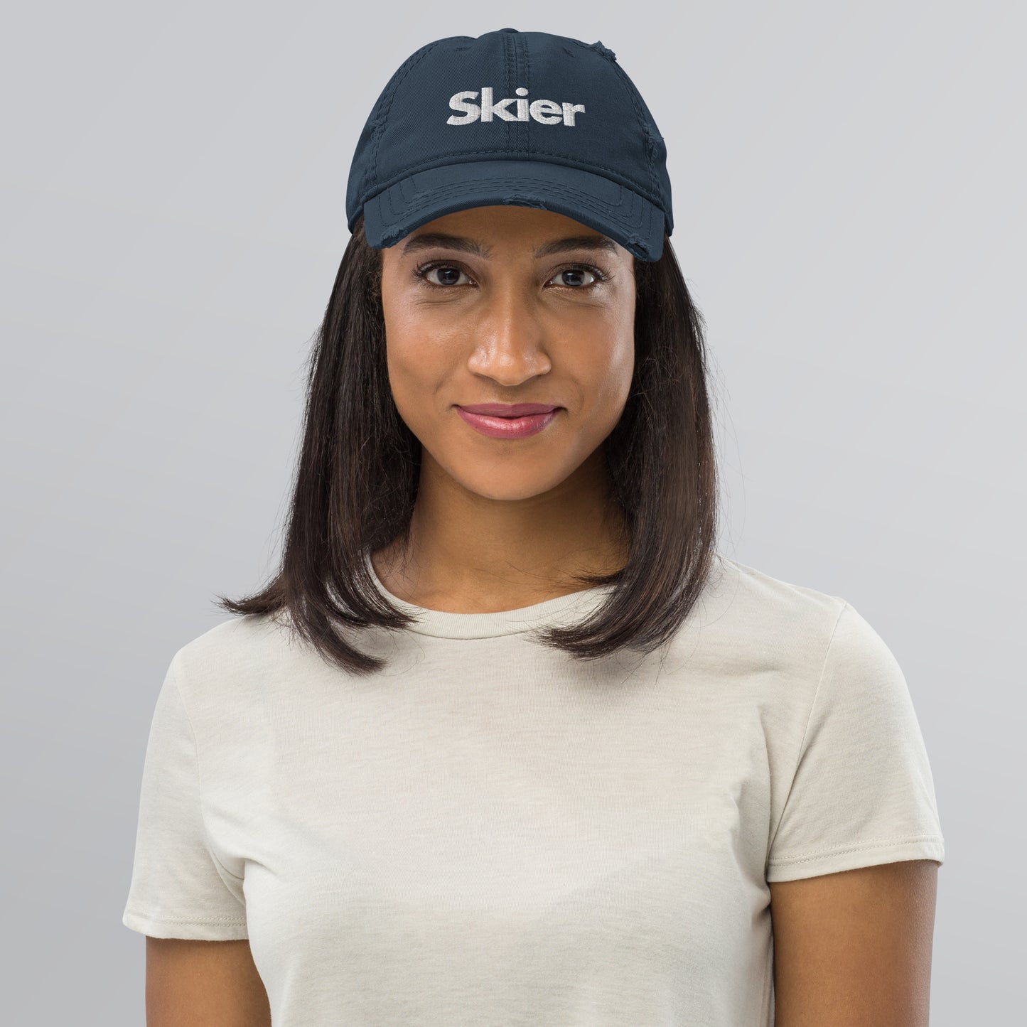 CS0020 - 04002 - Skier Distressed Dad Hat