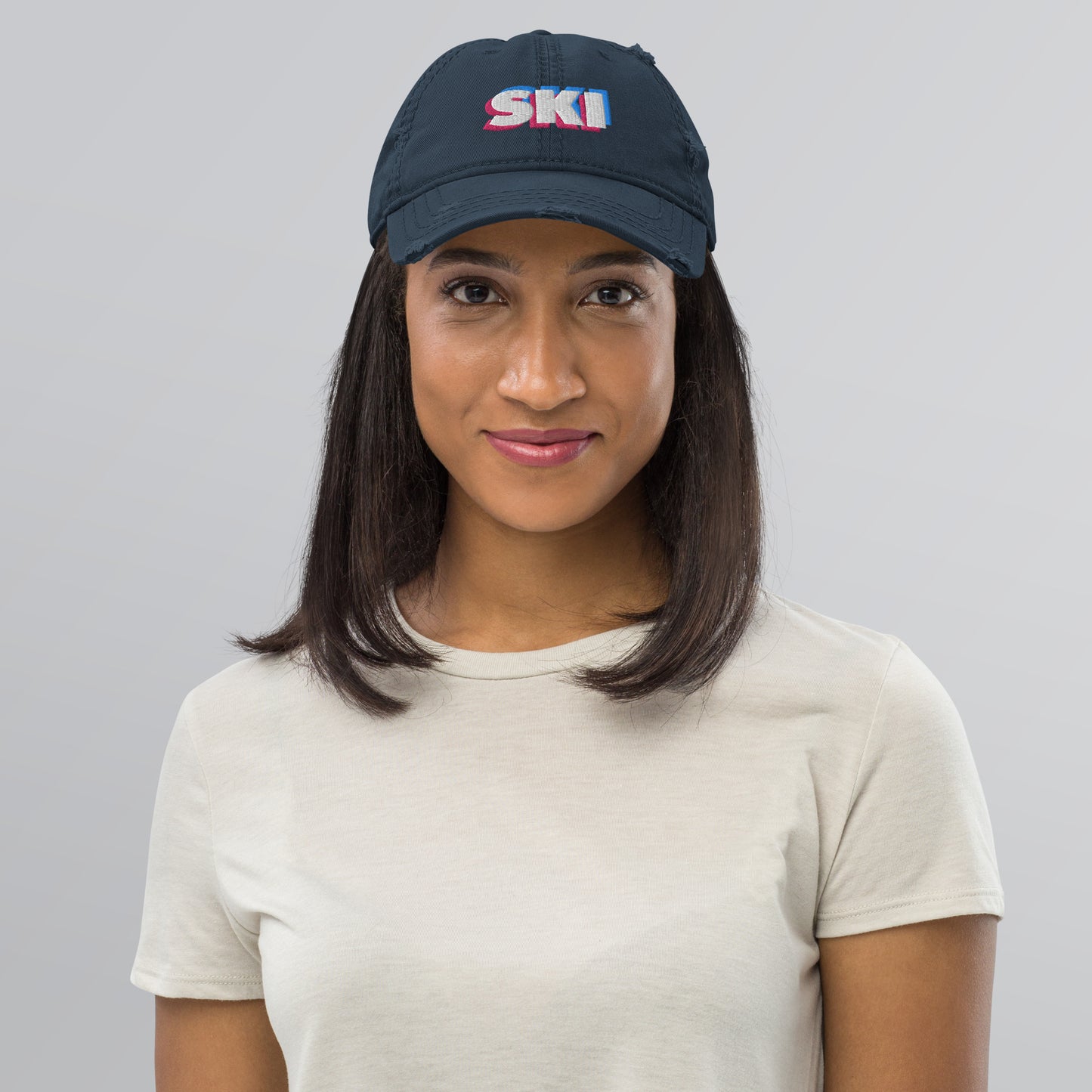 CS0058 - 04002 - 3D SKI Distressed Dad Hat