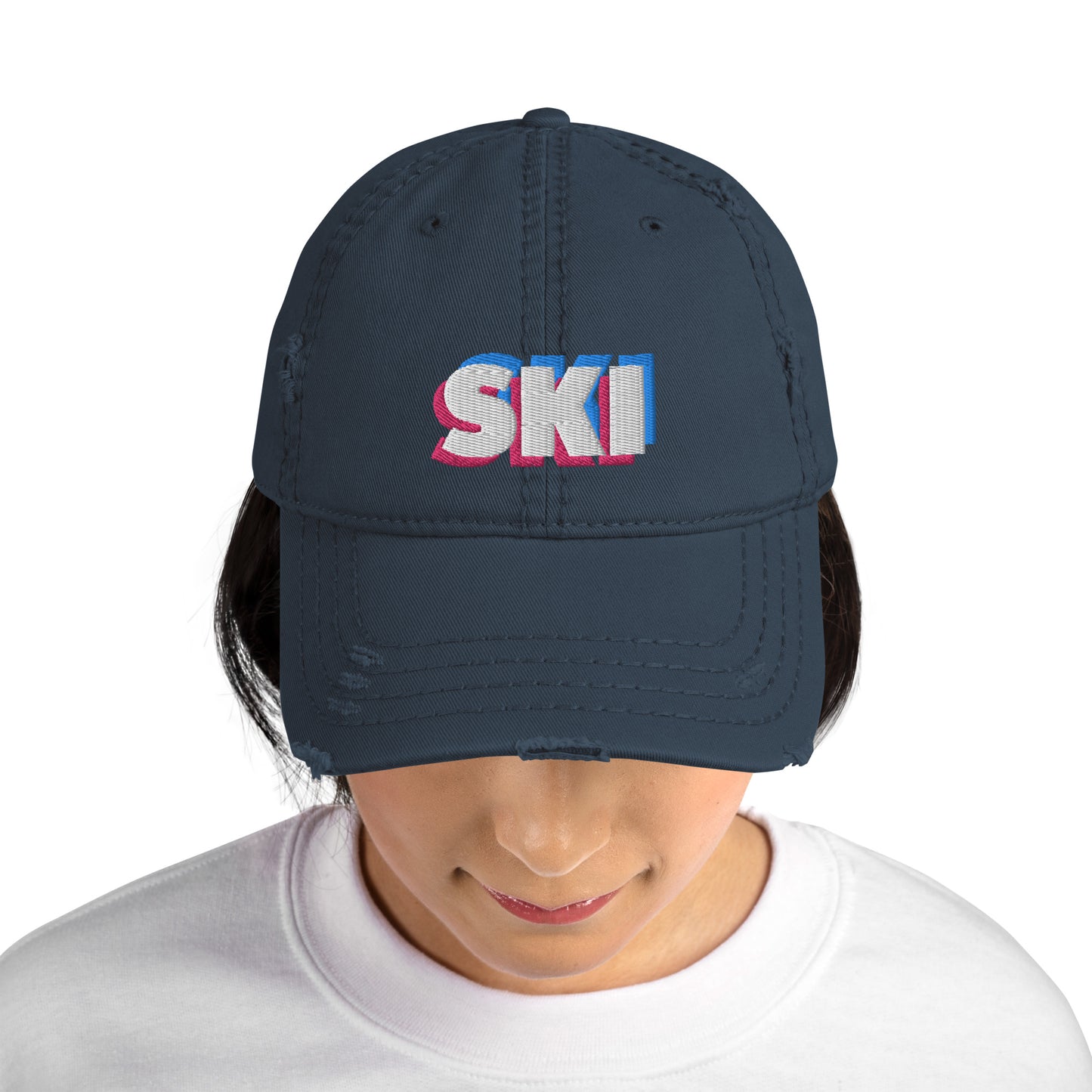 CS0058 - 04002 - 3D SKI Distressed Dad Hat