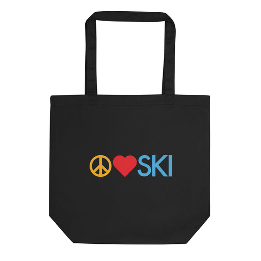 CS0026 - 05001 - Peace | Love | SKI Eco Tote Bag