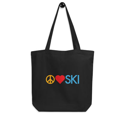 CS0026 - 05001 - Peace | Love | SKI Eco Tote Bag