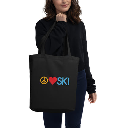 CS0026 - 05001 - Peace | Love | SKI Eco Tote Bag