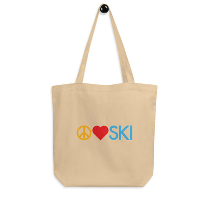 CS0026 - 05001 - Peace | Love | SKI Eco Tote Bag